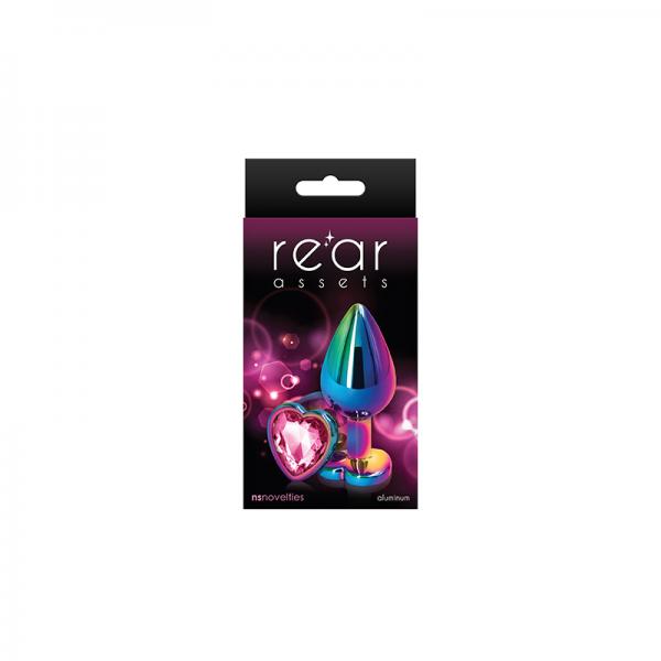 Rear Assets Mulitcolor Heart Medium Pink - Anal Toys - www.Coyha.com