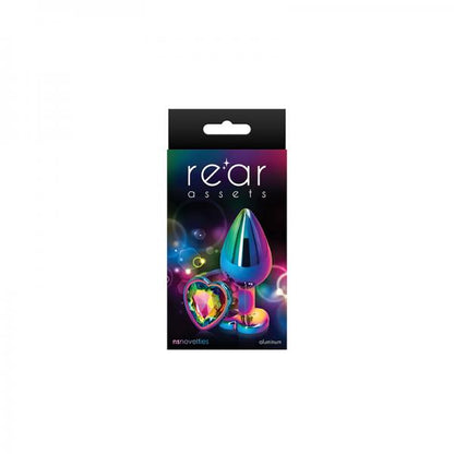 Rear Assets Mulitcolor Heart Medium Rainbow - Anal Toys - www.Coyha.com