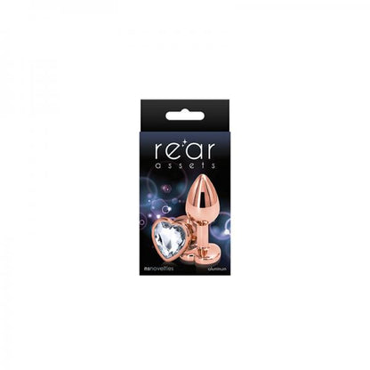 Rear Assets Rose Gold Heart Small Clear - Anal Toys - www.Coyha.com