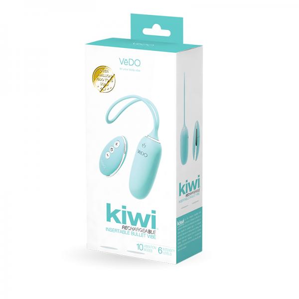 Vedo Kiwi Rechargeable Insertable Tease Me Turquise Bullet - Vibrators - www.Coyha.com