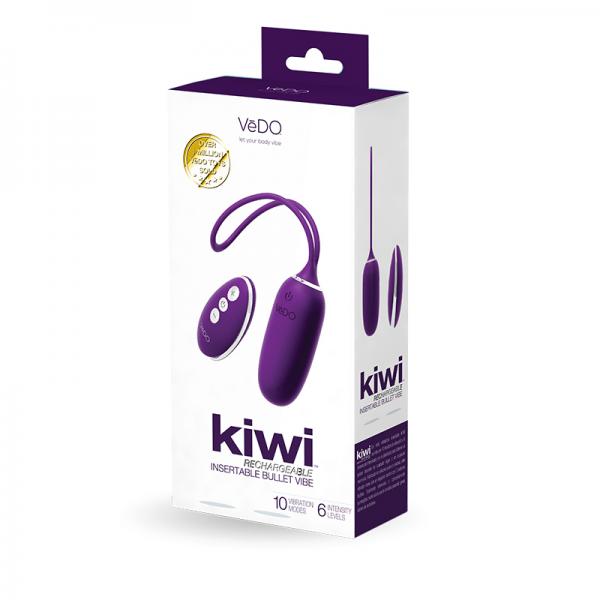 Vedo Kiwi Rechargeable Insertable Bullet Deep Purple - Vibrators - www.Coyha.com