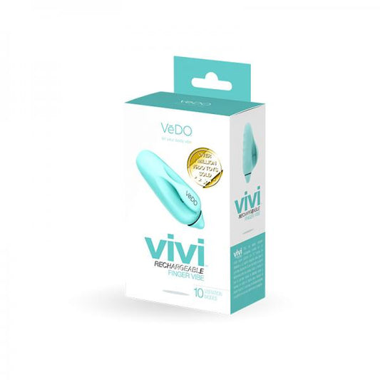 Vedo Vivi Rechargeable Finger Vibe Tease Me Turquoise - Vibrators - www.Coyha.com