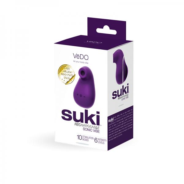 Suki Rechargeable Vibrating Sucker Deep Purple - Vibrators - www.Coyha.com