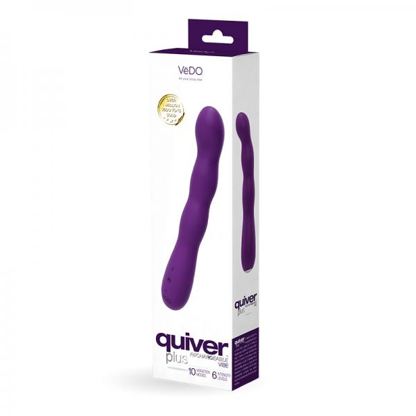 Quiver Rechargeable Plus Vibe Deep Purple - Vibrators - www.Coyha.com