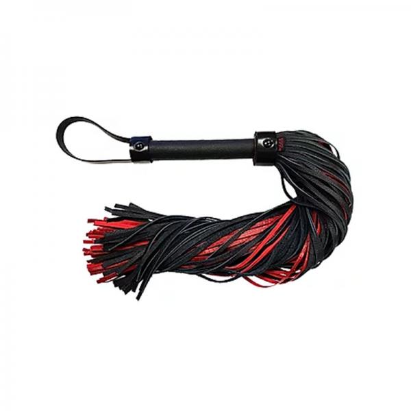 Leather Long Flogger Burgunday & Black Accessories - Bondage - www.Coyha.com