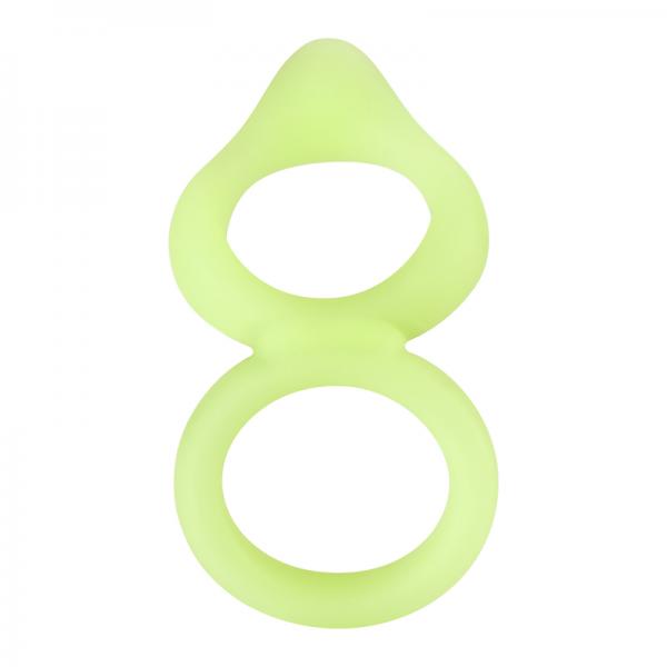 Forto F-88: Double Ring 100% Liquid Silicone Gitd - Men's Toys - www.Coyha.com