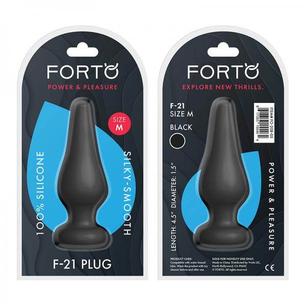 Forto F-21: Tear Drop Medium Black - Anal Toys - www.Coyha.com