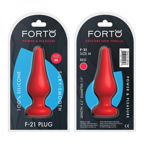 Forto F-21: Tear Drop Medium Red - Anal Toys - www.Coyha.com