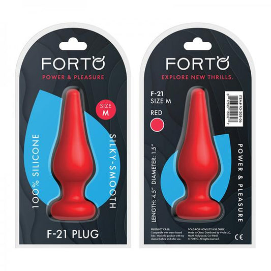 Forto F-21: Tear Drop Medium Red - Anal Toys - www.Coyha.com