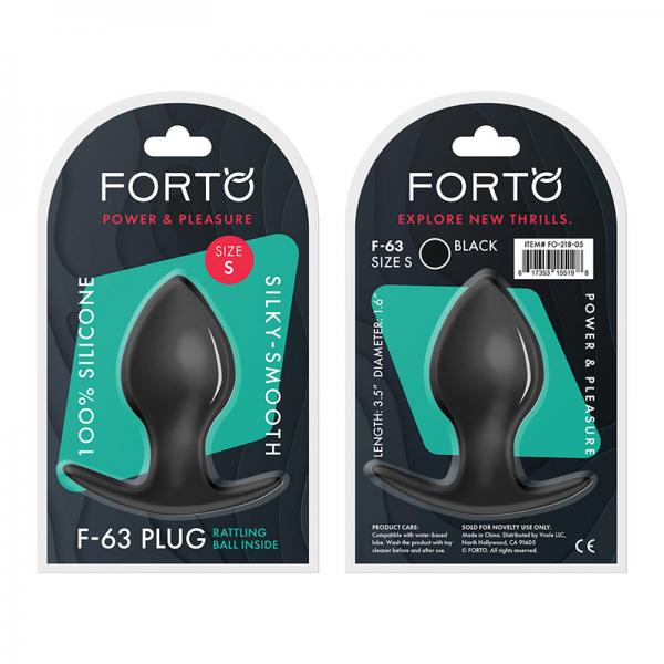 Forto F-63: Rattler Spade Sm Black - Anal Toys - www.Coyha.com