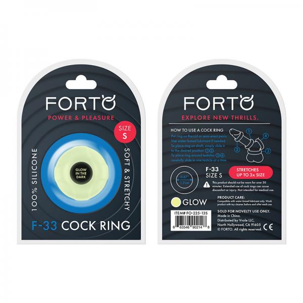 Forto F-33: 17mm 100% Liquid Silicone C-ring Sm Gitd - Men's Toys - www.Coyha.com