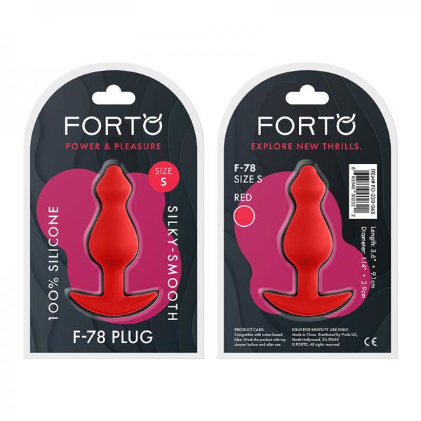 Forto F-78: Pointee 100% Silicone Plug Small Red - Anal Toys - www.Coyha.com