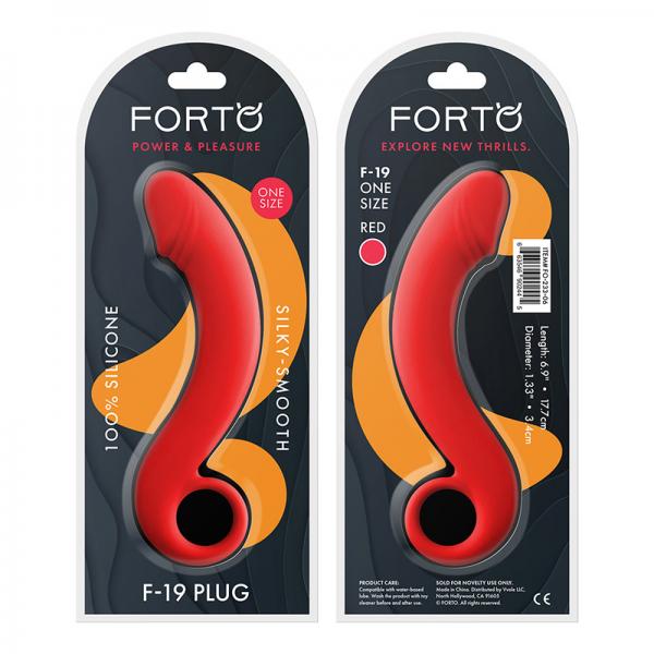 Forto F-19: 100% Silicone Plug Red - Anal Toys - www.Coyha.com