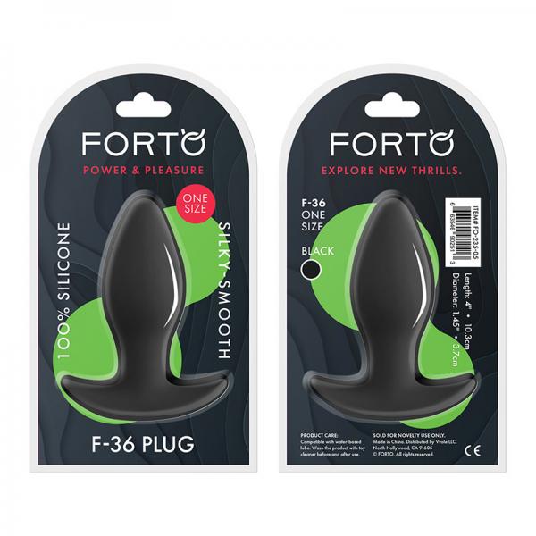 Forto F-36: Silicone T Plug Black - Anal Toys - www.Coyha.com