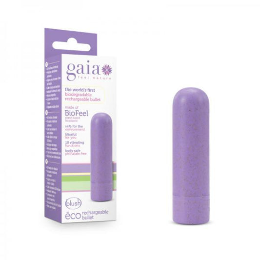 Gaia Eco Rechargeable Bullet Lilac - Vibrators - www.Coyha.com