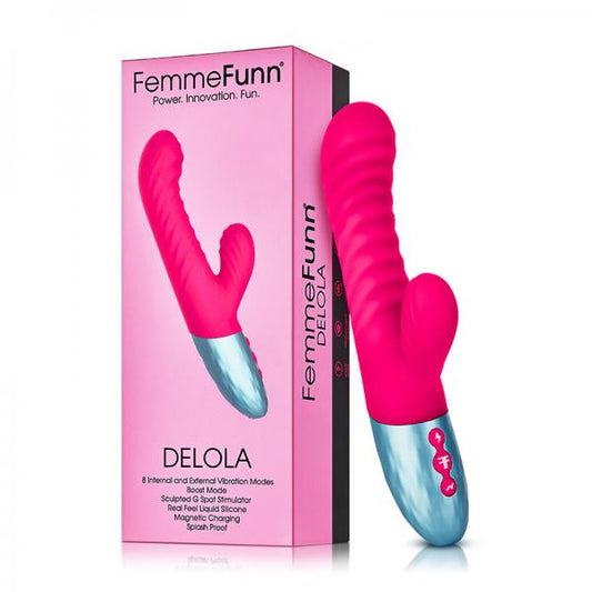 Femmefunn Delola Rabbit Vibrator Pink - Vibrators - www.Coyha.com