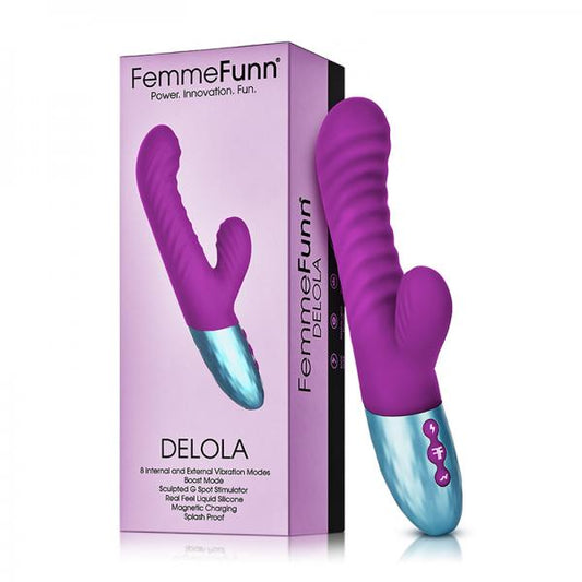 Femmefunn Delola Rabbit Vibrator Purple - Vibrators - www.Coyha.com