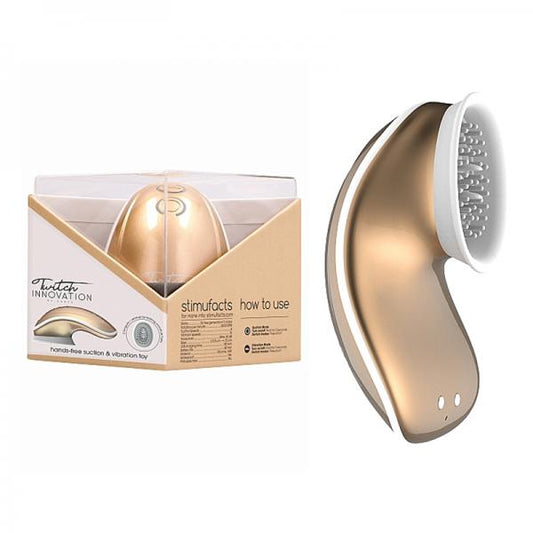 Twitch Hands-free Suction Vibration Toy Gold - Vibrators - www.Coyha.com