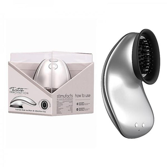 Twitch Hands-free Suction Vibration Toy Silver - Vibrators - www.Coyha.com