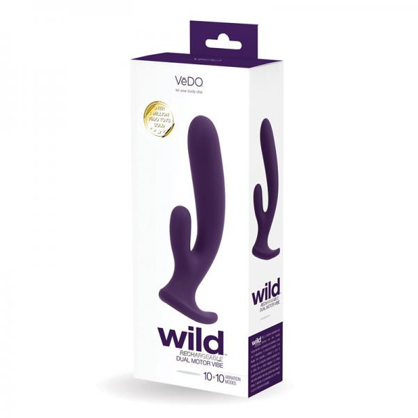 Vedo Wild Rechargeable Dual Vibe Purple - Vibrators - www.Coyha.com