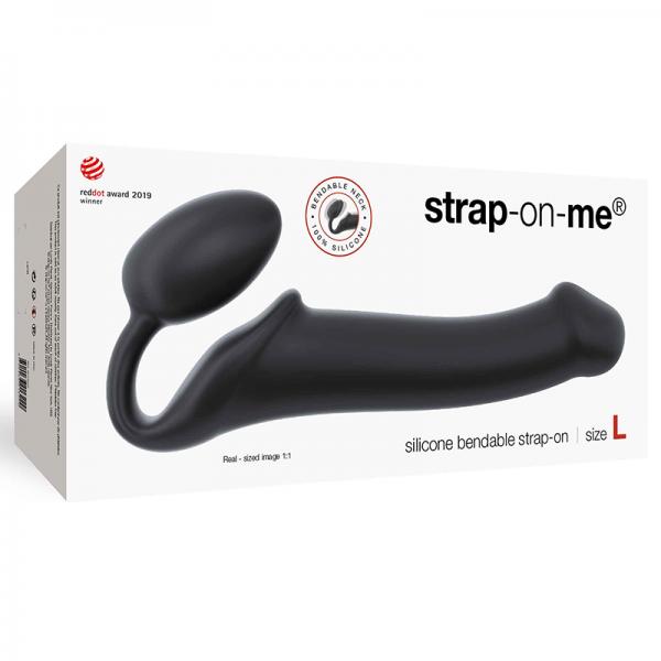 Strap-on-me Semi-realistic Bendable Strap-on Black Size L - Dildos - www.Coyha.com