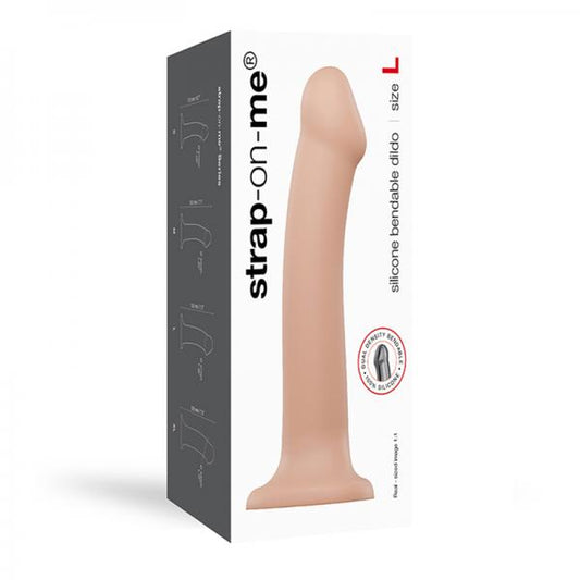 Strap-on-me Semi-realistic Dual Density Bendable Dildo Vanilla Size L - Dildos - www.Coyha.com