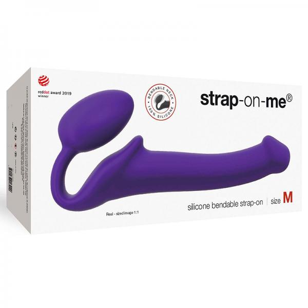 Strap-on-me Semi-realistic Bendable Strap-on Purple Size M - Dildos - www.Coyha.com