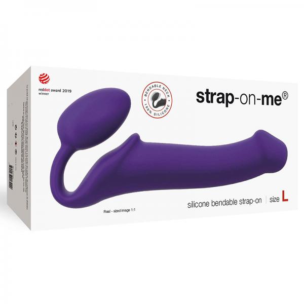 Strap-on-me Semi-realistic Bendable Strap-on Purple Size L - Dildos - www.Coyha.com