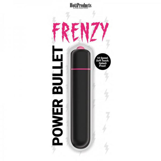 Frenzy - Power Bullet- Black - 10 Speeds - Vibrators - www.Coyha.com