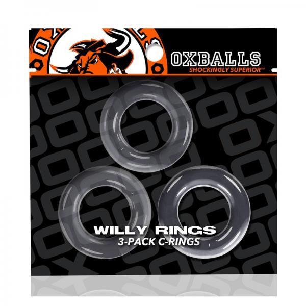 Oxballs Willy Rings 3-pack Cockrings O/s Clear - Men's Toys - www.Coyha.com