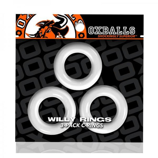 Oxballs Willy Rings 3-pack Cockrings O/s White - Men's Toys - www.Coyha.com