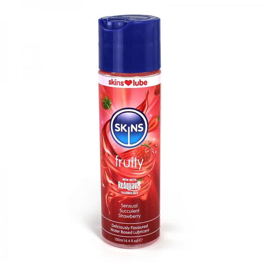 Skins Strawberry Water-based Lubricant 4 Oz. - Lubes & Lotions - www.Coyha.com