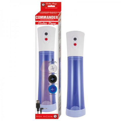 Commander Electric Penis Pump Blue - Men's Toys - www.Coyha.com