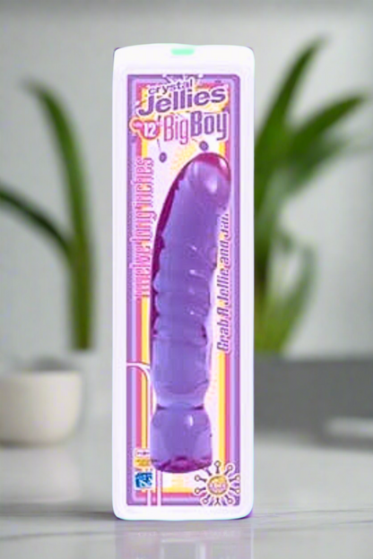 Crystal-Jellies-Big-Boy-12-Inch-Dildo-Purple - Dildos - www.Coyha.com