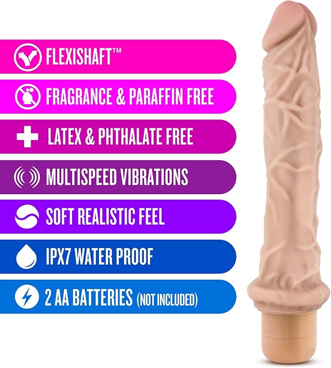 Dr Skin Blush Vibe #8 9.75 Inch Vibrator Beige Vibrators - www.Coyha.com