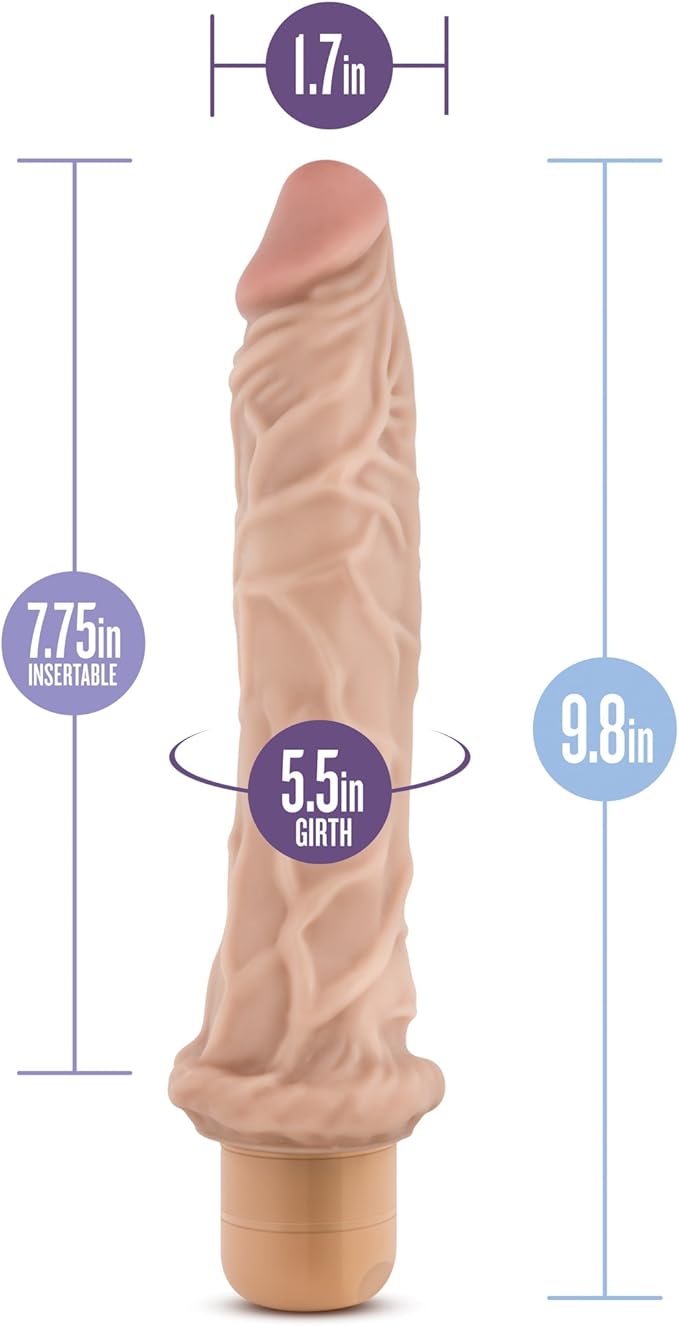 Dr Skin Blush Vibe #8 9.75 Inch Vibrator Beige Vibrators - www.Coyha.com