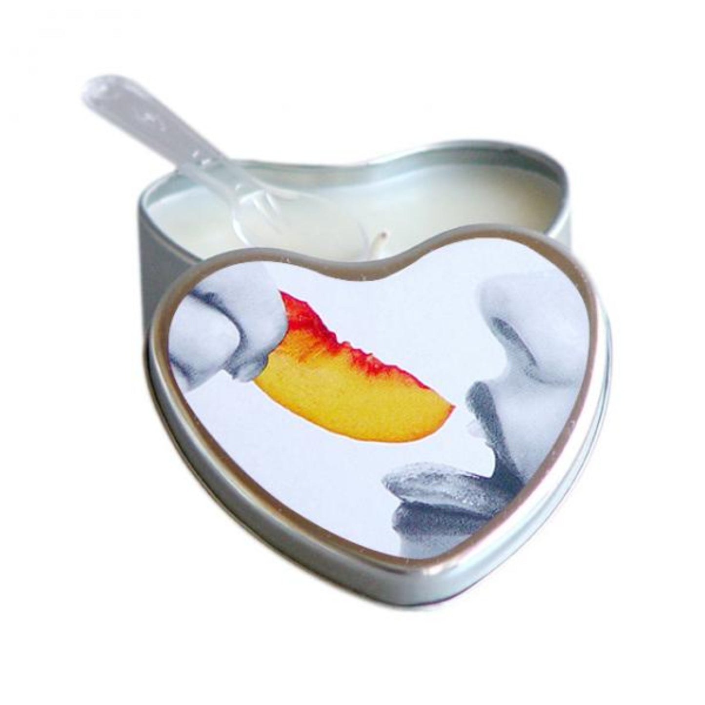 Edible Heart Candle - Peach - Lubes & Lotions - www.Coyha.com