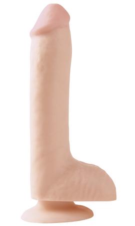 Keep It Basix Rubber 8 inch Dildo With Suction Cup Beige - Dildos - www.Coyha.com