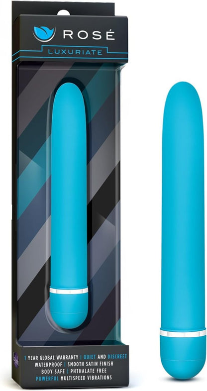 Luxuriate Silky Smooth 7 Inch Vibrator Blue - Vibrators - www.Coyha.com