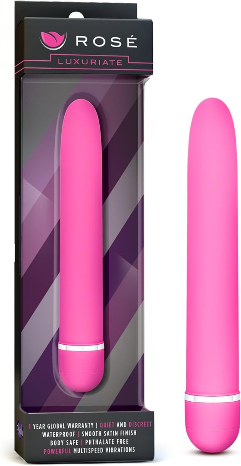 Pink Rose Luxuriate 7 Inch Bullet Vibrator - Vibrators - www.Coyha.com