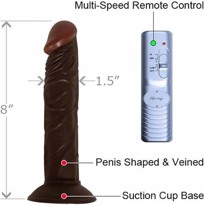 Willy All American Whopper Vibrating 8 Inch Dildo Brown - Vibrators - www.Coyha.com